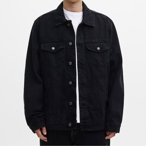 Men’s Pull and Bear Black Denim Jacket